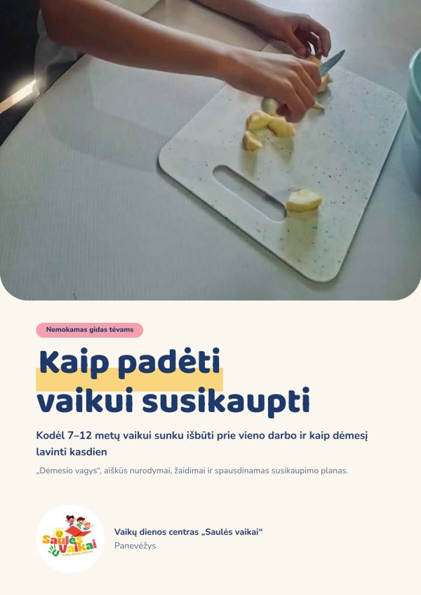 „Kaip padėti vaikui susikaupti“ viršelis